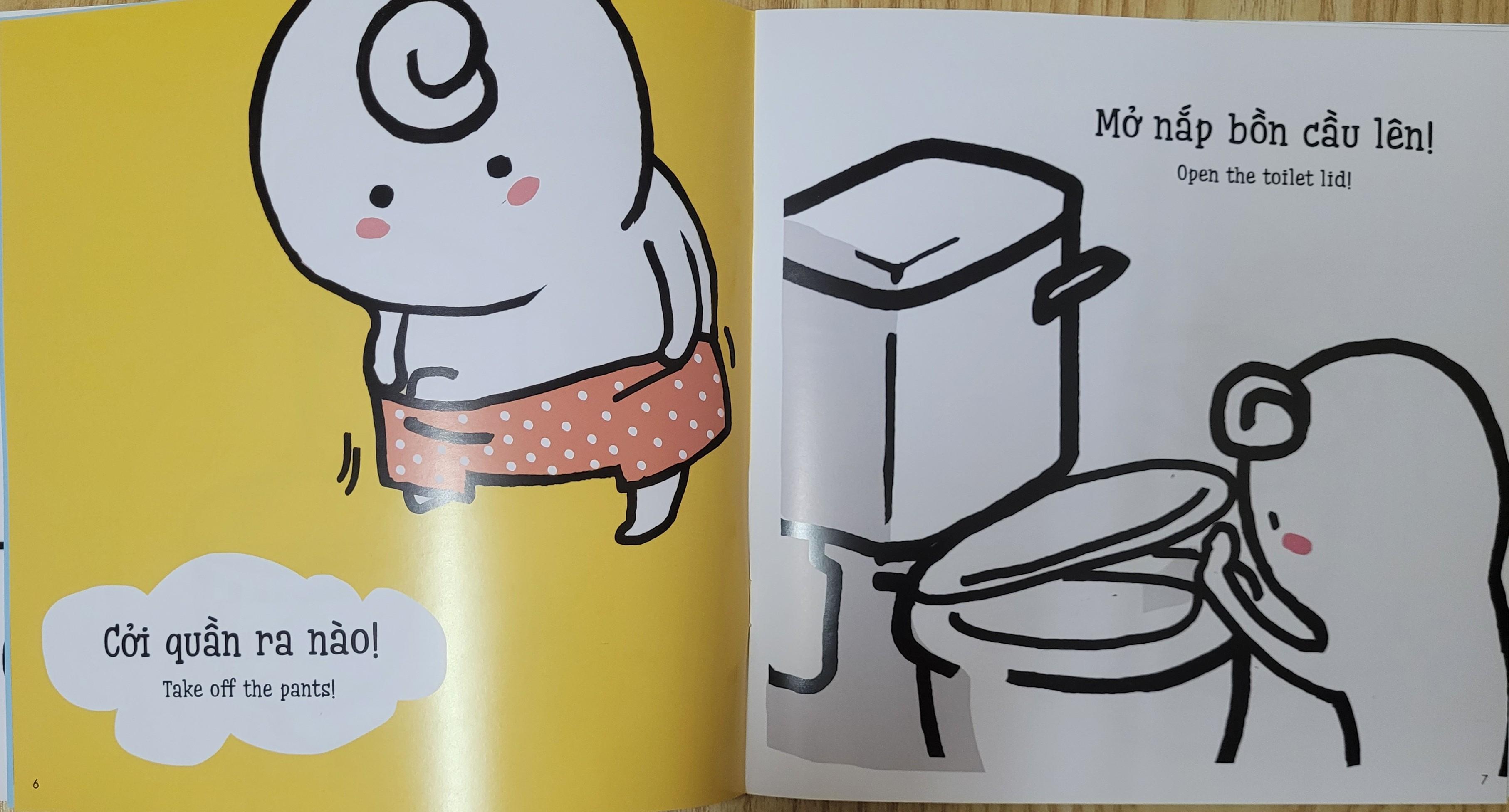 Sách Ehon Miu Miu Tự Lập Phần 1 Song Ngữ - Đi Ị