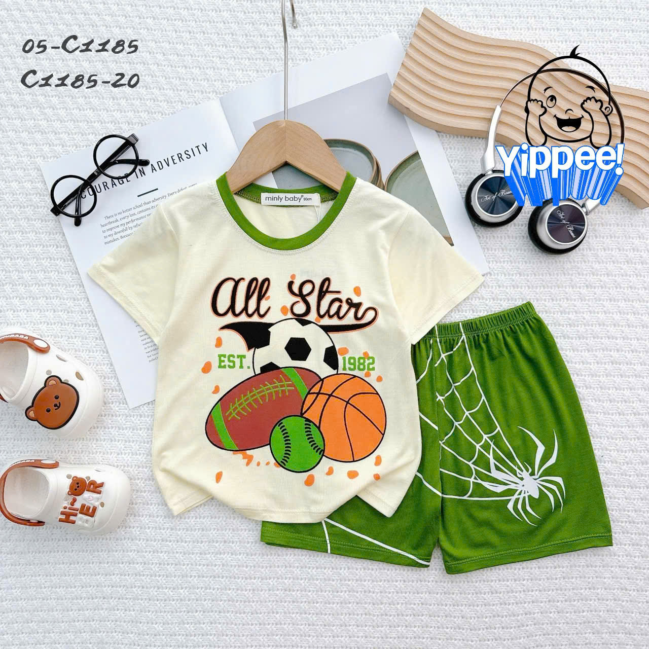 Đồ bộ bé trai, bộ cộc tay cho bé trai sơ sinh size 5-18kg chất thun lạnh mềm mịn mát
