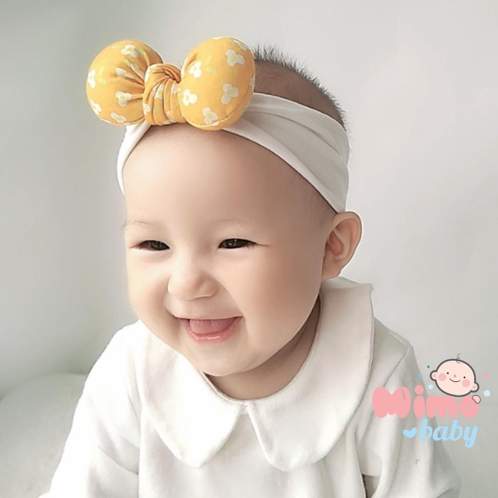 Băng đô vải gắn nơ phồng dễ thương cho bé gái BD54 Mimo Baby