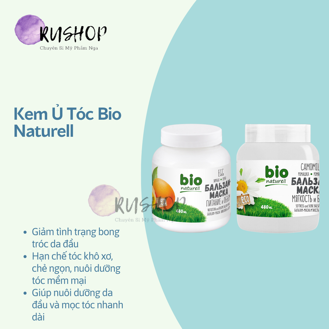 Ủ tóc xả tóc Bio Naturell siêu mềm mượt chắc khoẻ tóc