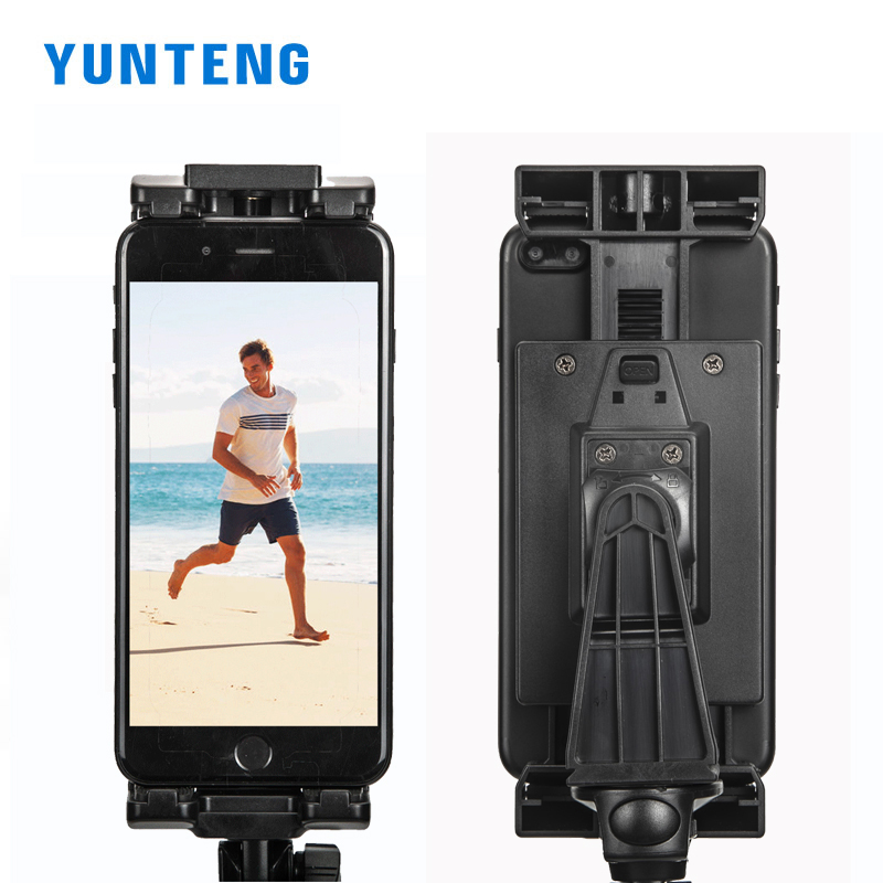 Đầu kẹp điện thoại/ máy tính bảng Yunteng VCT 368, gắn được các dòng tripod ren 1/4 và xoay 360 độ - Hàng chính hãng