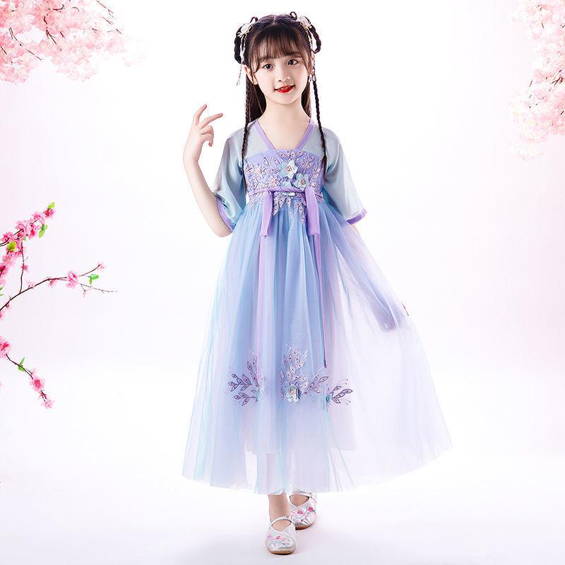 DONGSHOP Cô gái Hán phục nữ nhi cổ trang váy nàng tiên váy váy công chúa váy Trung Quốc phong cách siêu tiên mùa hè váy mùa hè