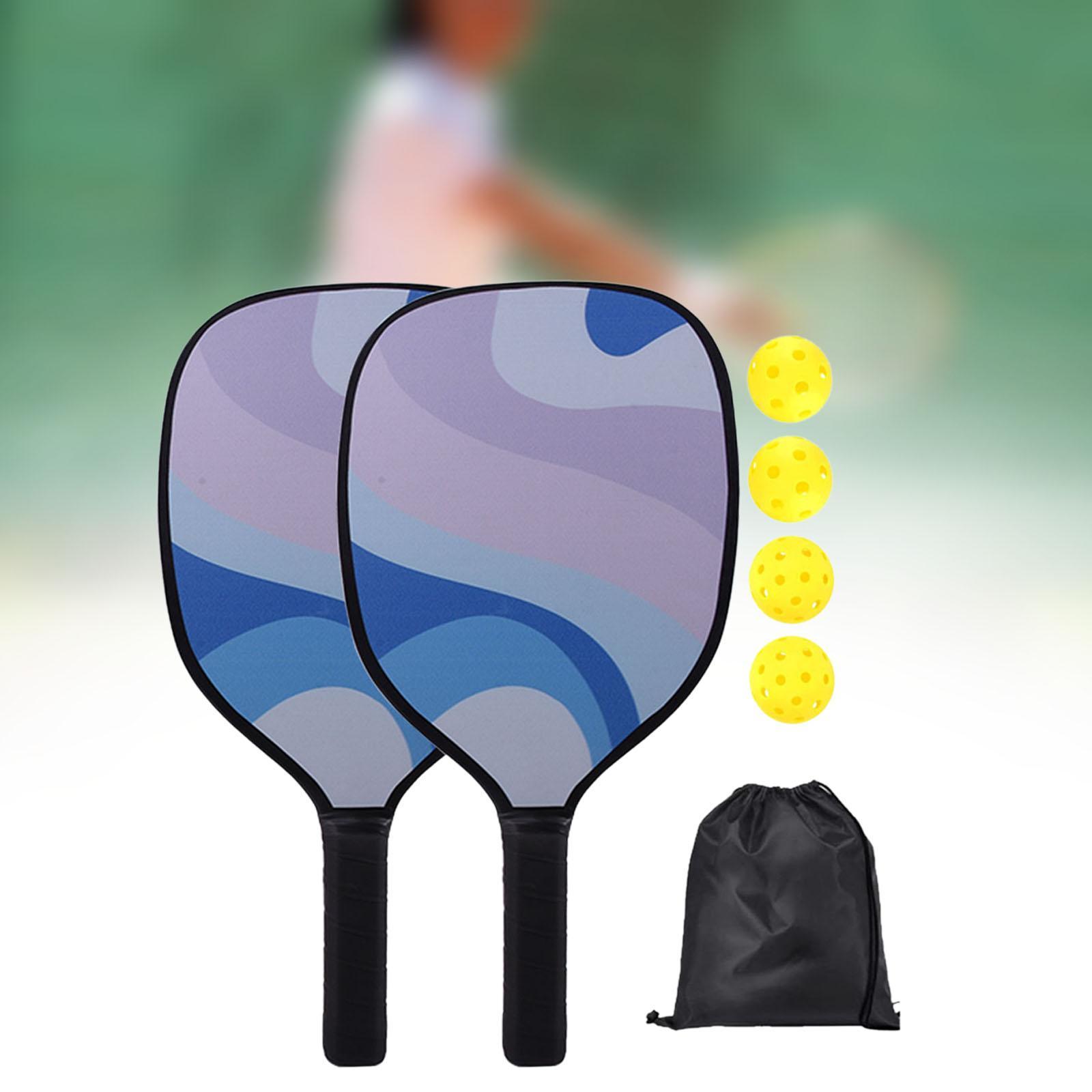 2x Pickleball Paddles Set with 4 Balls and Bag for Men Women Indoor Outdoor