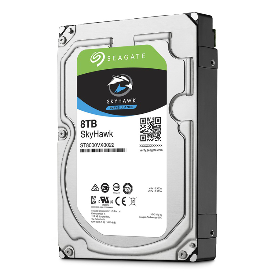 Ổ Cứng HDD Seagate Skyhawk  8TB 3.5 Sata 8Gb/s/64MB Cache/7200RPM - Hàng Chính Hãng