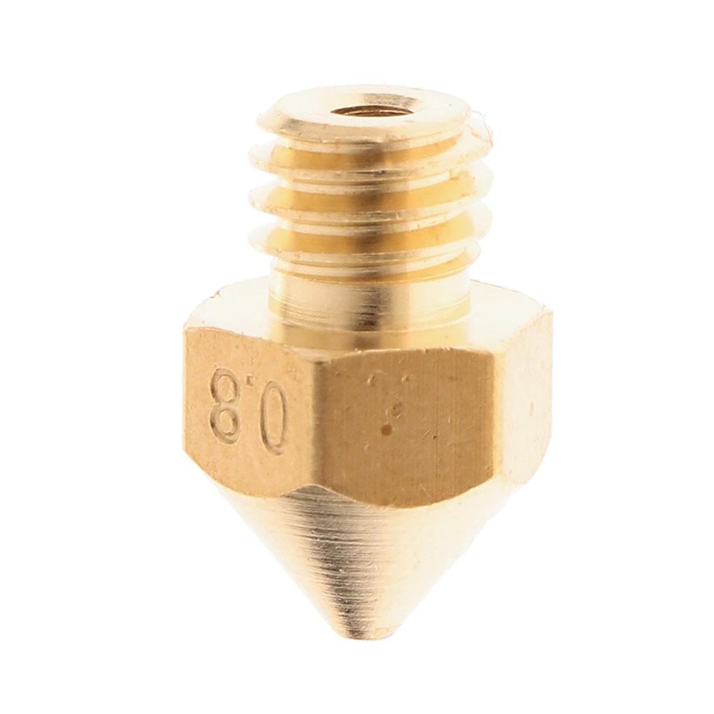 1Piece 3D Printer Extruder Brass Nozzle Printhead 0.6mm / 0.8mm / 1.0mm
