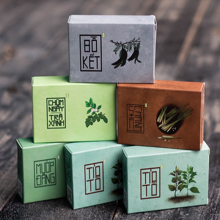 SINH DƯỢC SET 10 xà bông thiên nhiên đủ 10 vị, xà phòng handmade Soap 100gr Organic hữu cơ thảo mộc tự nhiên sạch khuẩn ngăn ngừa mụn lưng, mặt, hôi nách viêm nang lông