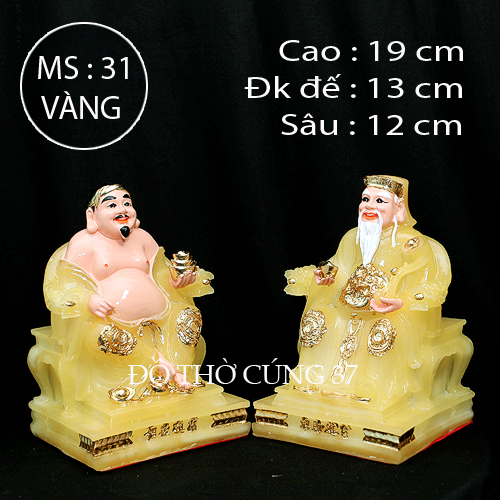 TƯỢNG THẦN TÀI THỔ ĐỊA MÀU VÀNG - MS 31