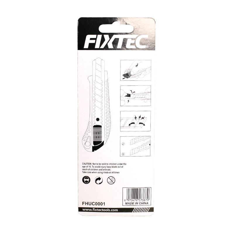 Dao rọc giấy cao cấp FIXTEC FHUC0001, lưỡi SK5 sắc bén, khóa tự động an toàn tiện lợi, hàng chính hãng