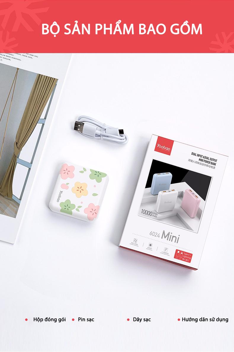 Pin sạc dự phòng Yoobao M4 mini dễ thương hài hước 10000mAh Pin Li-Polymer cho điện thoại, máy tính bảng - Hàng chính hãng