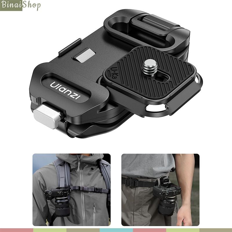 Ulanzi UKA07 - Bộ Kẹp Balo Máy Ảnh GoPro Tháo Nhanh, Bền Nhẹ 94g, Chịu Tải 10kg, Tương Thích Uka &amp; F38 - Hàng Chính Hãng