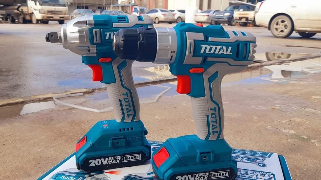 BỘ COMBO MÁY SIẾT BULOONG VÀ MÁY KHOAN DÙNG PIN 20V  TOTAL TCKLI2007 - HÀNG CHÍNH HÃNG