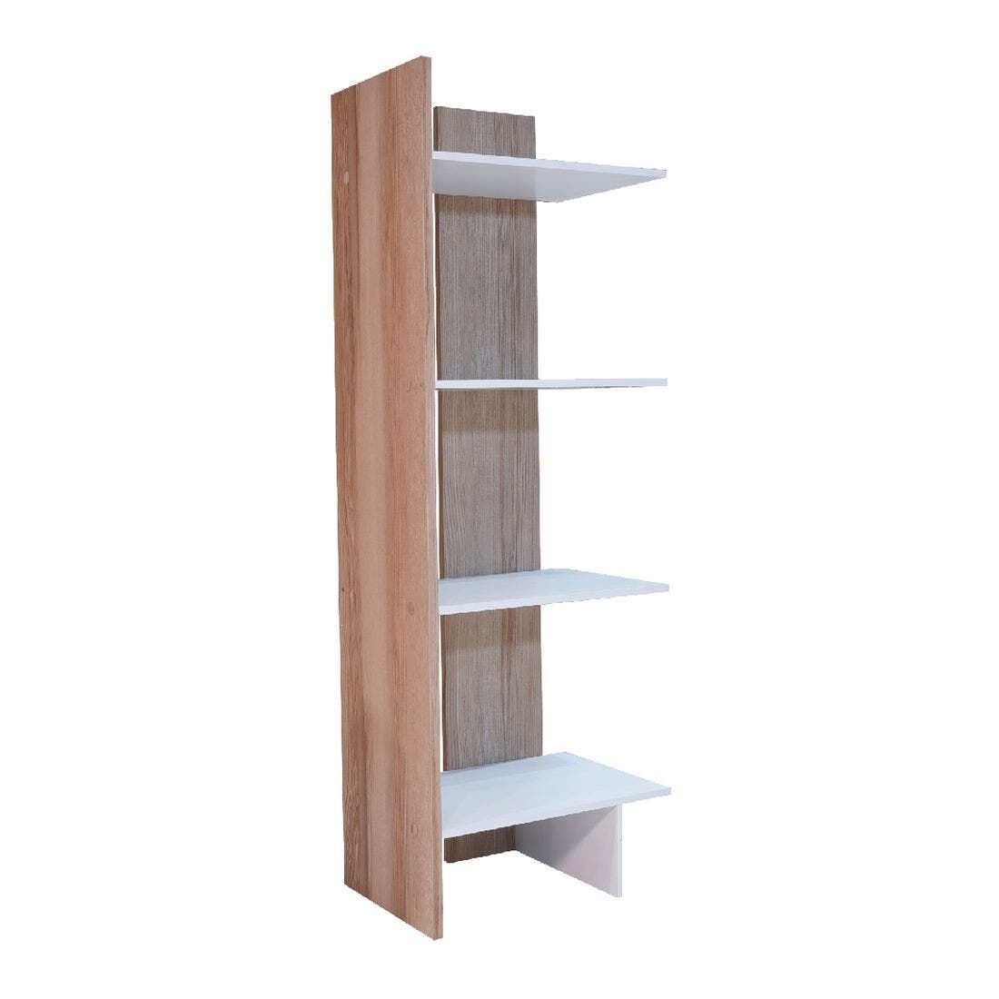 SB Furniture, KC-PLAY, Peak-M Shelf, White and Lindberg Oak, W45XD30XH120 Cm.