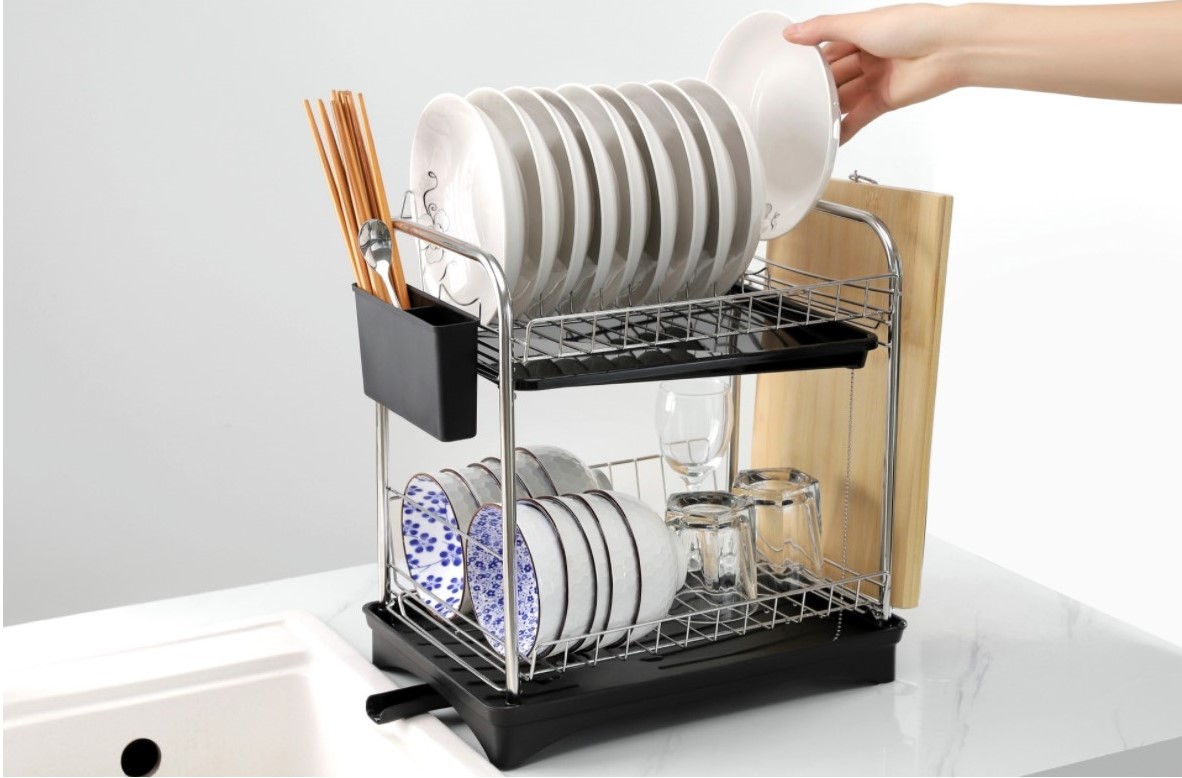 Khay úp chén bát 2 tầng