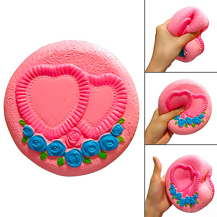 Squishy bánh kem trái tim 12,5cm, squishy chậm tăng mùi thơm dịu nhẹ, đồ chơi cho bé trai và bé gái