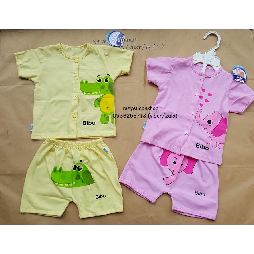 [Chọn mẫu] (4-10kg) BỘ QUẦN ÁO COTTON DÀI TAY MÀU CHO BÉ - BIBO KIM THU - CÁO CON