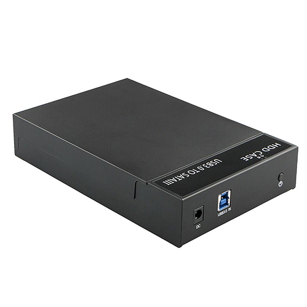 USB 3.0 External 2.5" 3.5" SATA Hard Drive Enclosure HDD Disk Case EU Plug