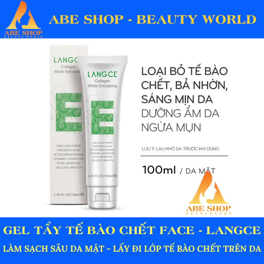 TẨY TẾ BÀO CHẾT COLLAGEN TRẮNG DA LANGCE - LANGCE COLLAGEN WHITE EXFOLIATING 100ML