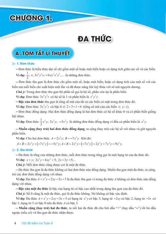 Sách - 100 Đề Kiểm Tra Toán 8 - Biên soạn theo chương trình GDPT mới - ndbooks
