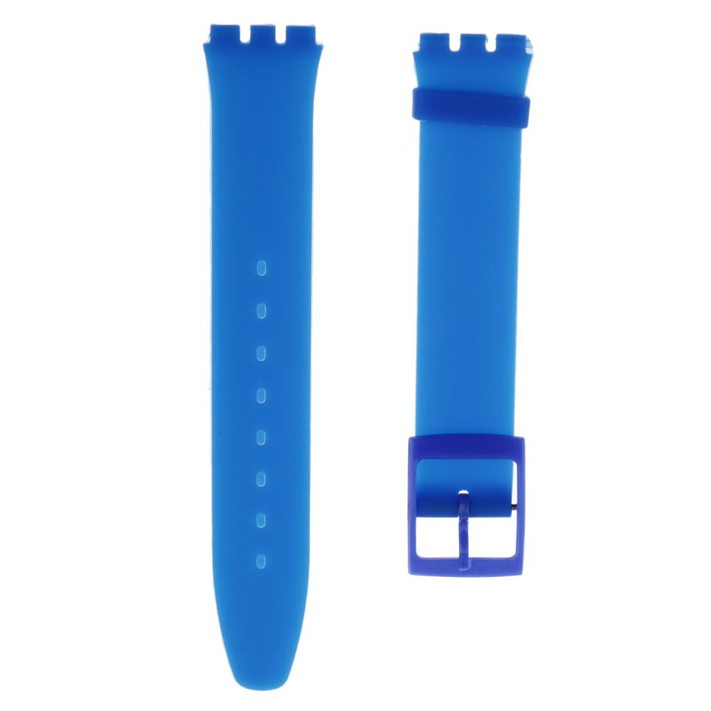 16mm Replacement Soft Silicone Rubber Sports Watch Band Bracelet for Smart Watch