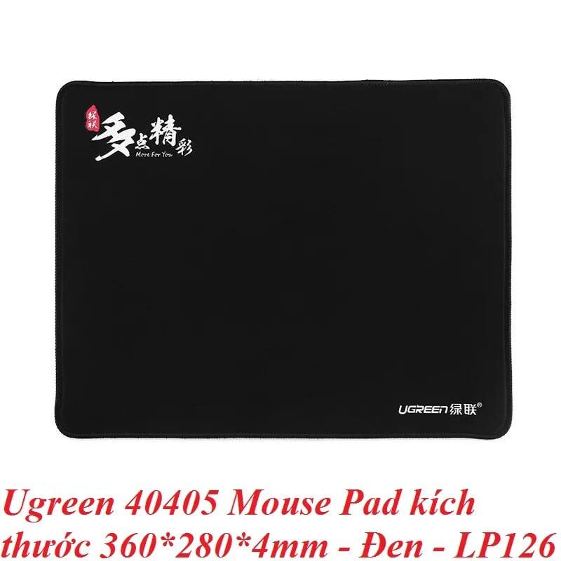 Ugreen UG40405LP126TK Màu đen Mouse Pad kích thước 360*280*4mm - HÀNG CHÍNH HÃNG