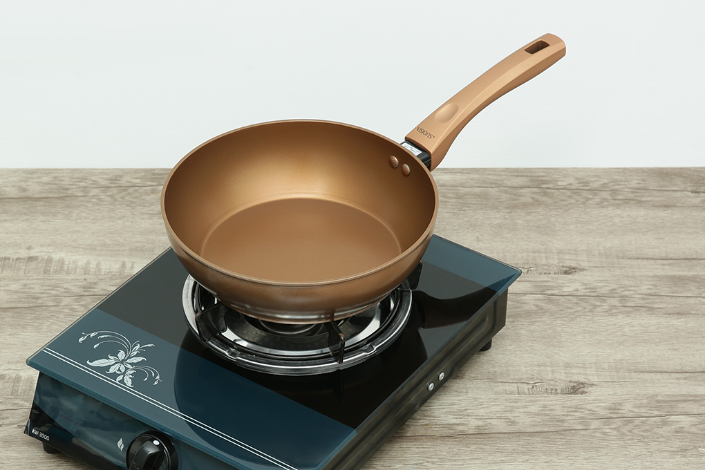 Chảo nhôm chống dính đáy từ 24 cm Visions VS-WP24-AB/JP - hàng chính hãng