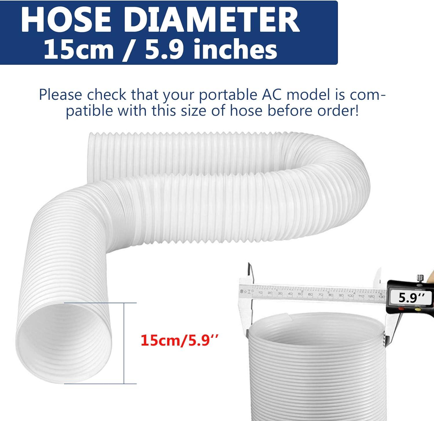 Ống điều hòa không khí di động, Ống xả khí Pvc linh hoạt Bộ ống thông hơi đa năng cho điều hòa không khí di động Đường kính