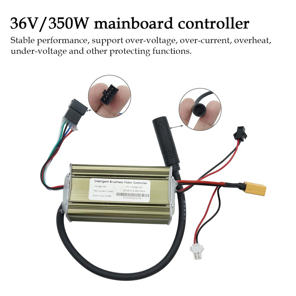 36V 350W Electric Scooter Brushless Motor Controller LCD Digital Display Panel Front Headlight Kit with Protective Cover Compatible with 8-inch KUGOO S1 S2 S3 Electric Scooter