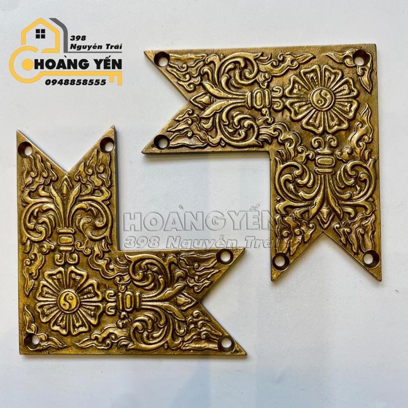 Ke góc bằng đồng trang trí cửa, tủ G10 , Ke đồng cửa, ke vuống bằng đồng KT: 10x10x6cm và 20x20x6cm
