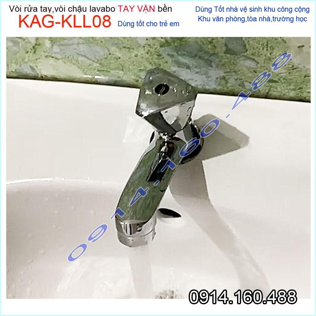 Vòi lavabo lạnh KAG-KLL08, vòi chậu rửa mặt tay vặn tam giác cao cấp nước chảy mạnh sử dụng tốt