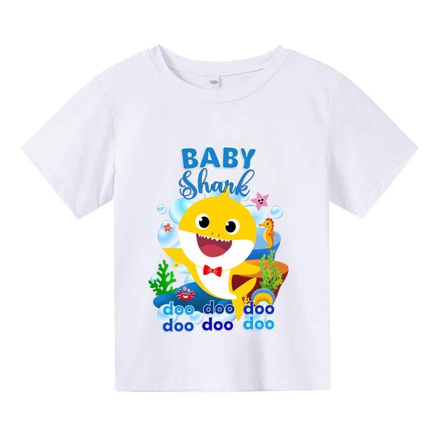 Áo thun trẻ em BABY SHARK 3, 4 màu, có size người lớn, Anam Store