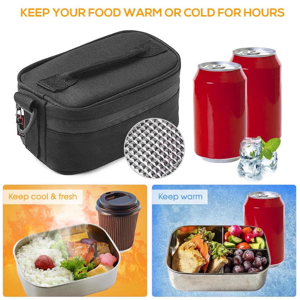 Lunchbox Insulated Bag Small Lunch Bag Thermal Lunch Box Portable Food Container Cooler Bag for Picnics Beach Day Trips