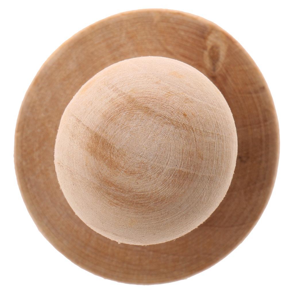 2X Handmade Polish Rubber-stamp Handle Wood Craft DIY Stamp Accessories 3.8CM