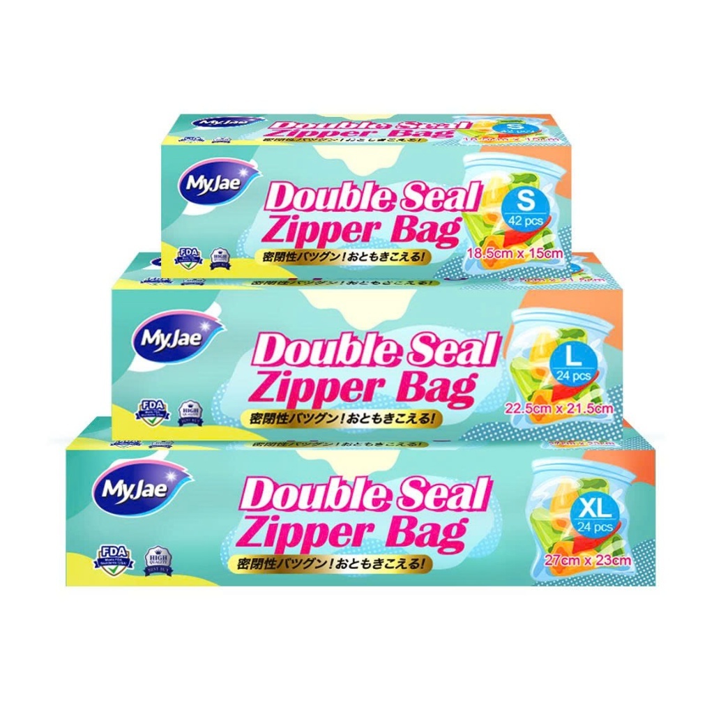 COMBO 3 SIZE SLXL Túi zip Myjae hai đường kéo