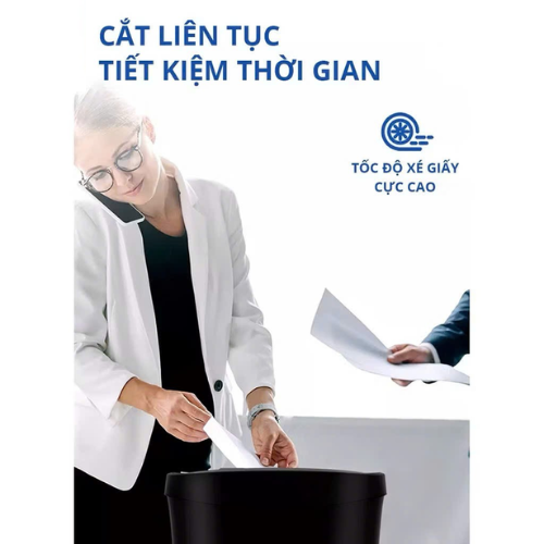 Máy Hủy Tài Liệu Deli 12 Lít Cao Cấp ET022, Hủy Card CD Tài Liệu Giấy Tờ Cho Văn Phòng