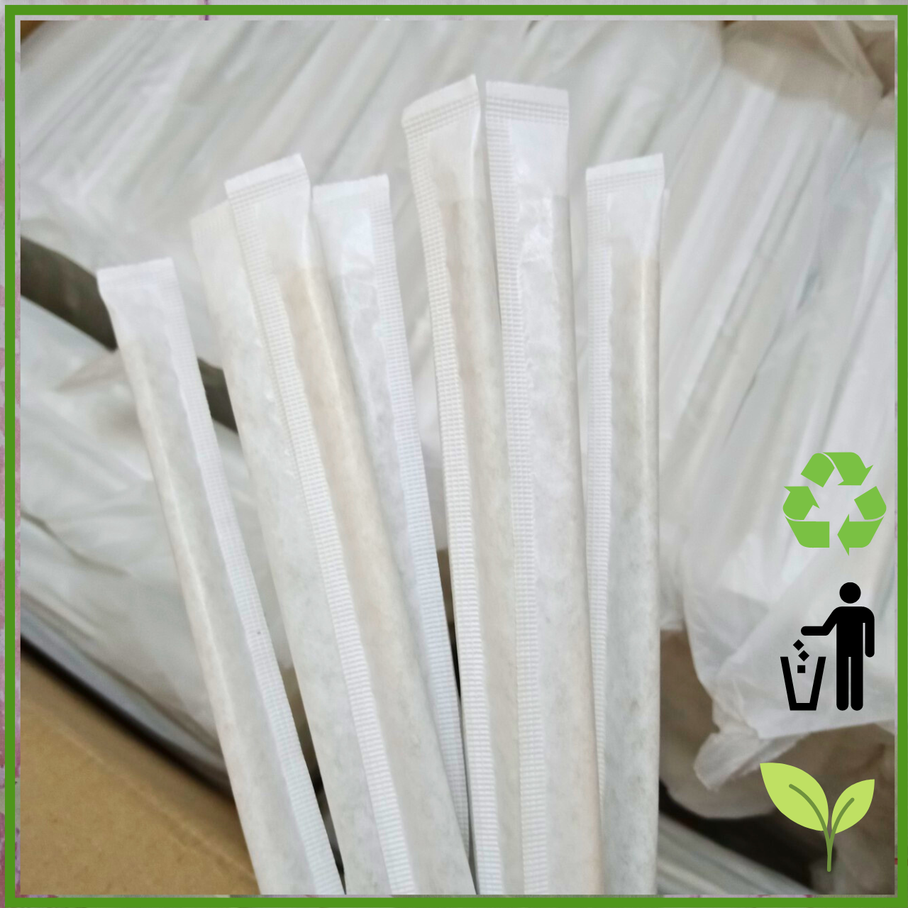 1000 chiếc ống hút cỏ bàng bọc giấy