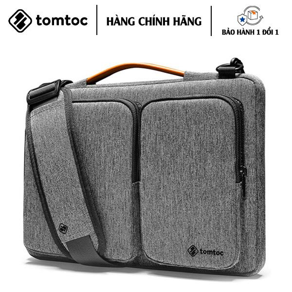 TÚI ĐEO TOMTOC (USA) VERSATILE 360* SHOULDER BAGS CHO MACBOOK PRO 15″/16″ GRAY bảo vệ chống va đập