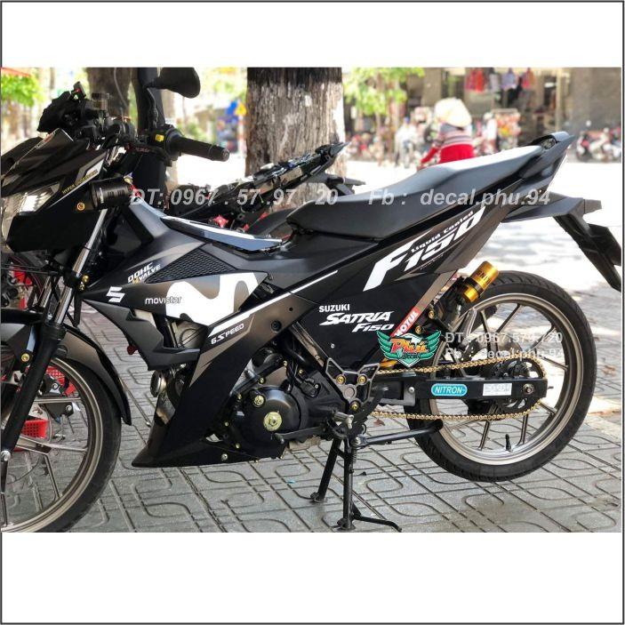 Tem Satria Movistar Đen nhám