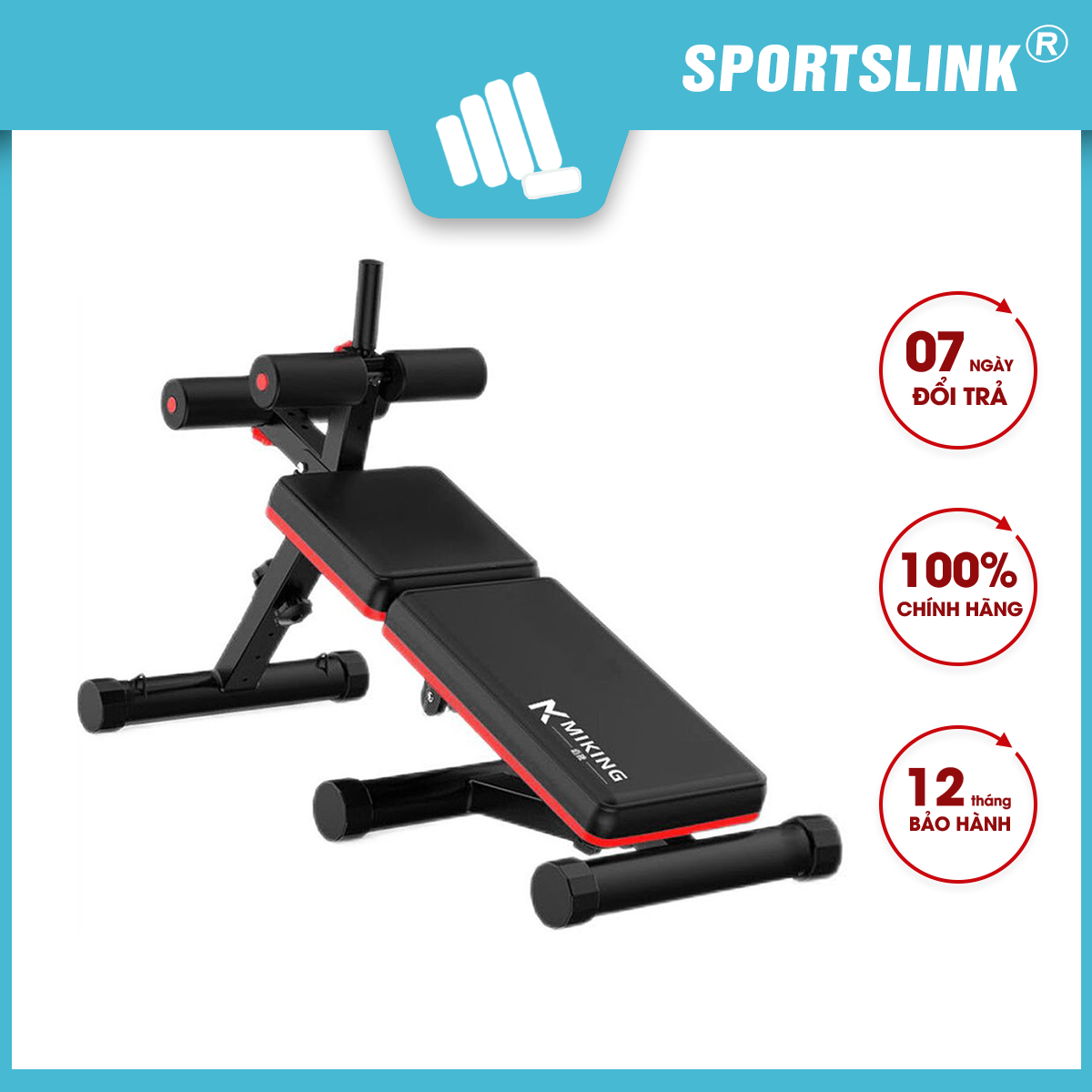 Ghế tập cơ bụng - ghế tập gym gấp gọn nam nữ Gymlink MK4021 Sportslink