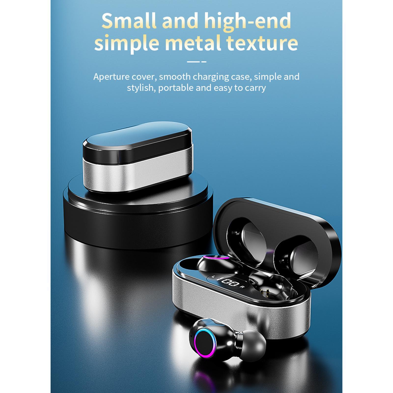 Wireless 5.2 Bluetooth Earbuds in Ear Headphone HiFi Stereo Built in Mic Waterproof Sport Headset for Game Running Driving 3D Deep Bass