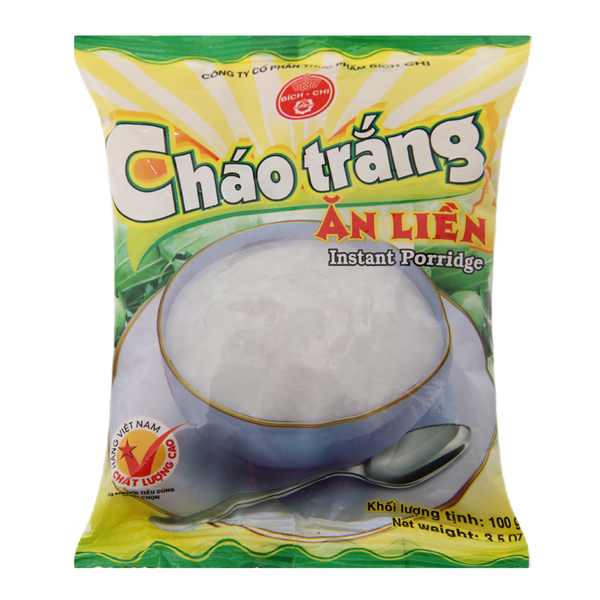 Thùng 30 Gói Cháo Trắng Ăn Liền Bích Chi (100g/Gói)