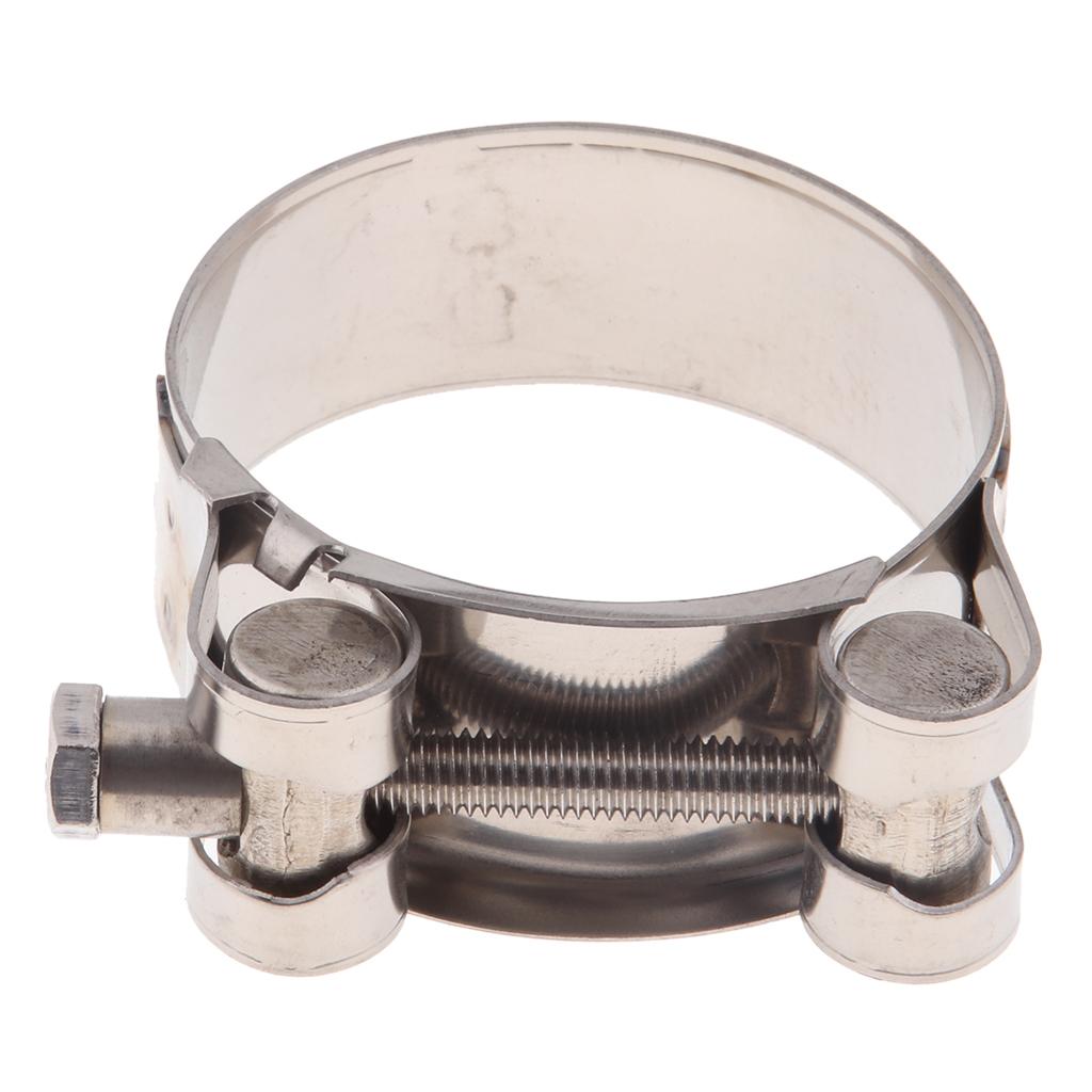 3xMotorbike Exhaust Clamp Clip Stainless Steel   Clamps 48-51mm