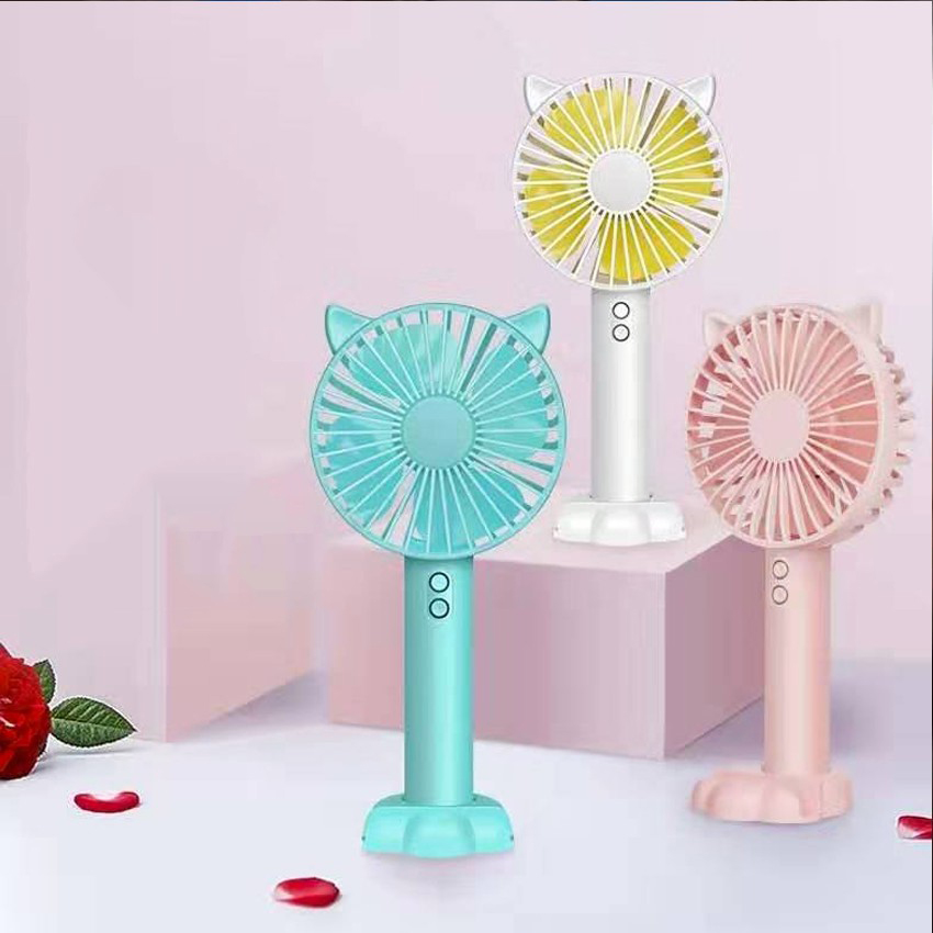 Quạt cầm tay tiện lợi gắn tai thỏ Damas N10 - Thiết kế dễ thương - Phù hợp tiêu chuẩn hiện đại