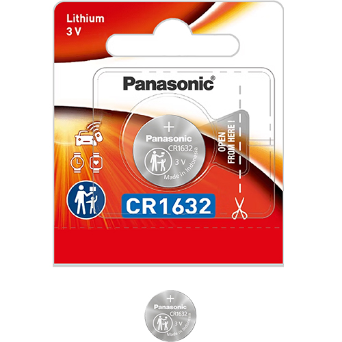 Vỉ Pin nút Panasonic 3V CR-1632/5BN (1 viên/5 viên) - Hàng chính hãng