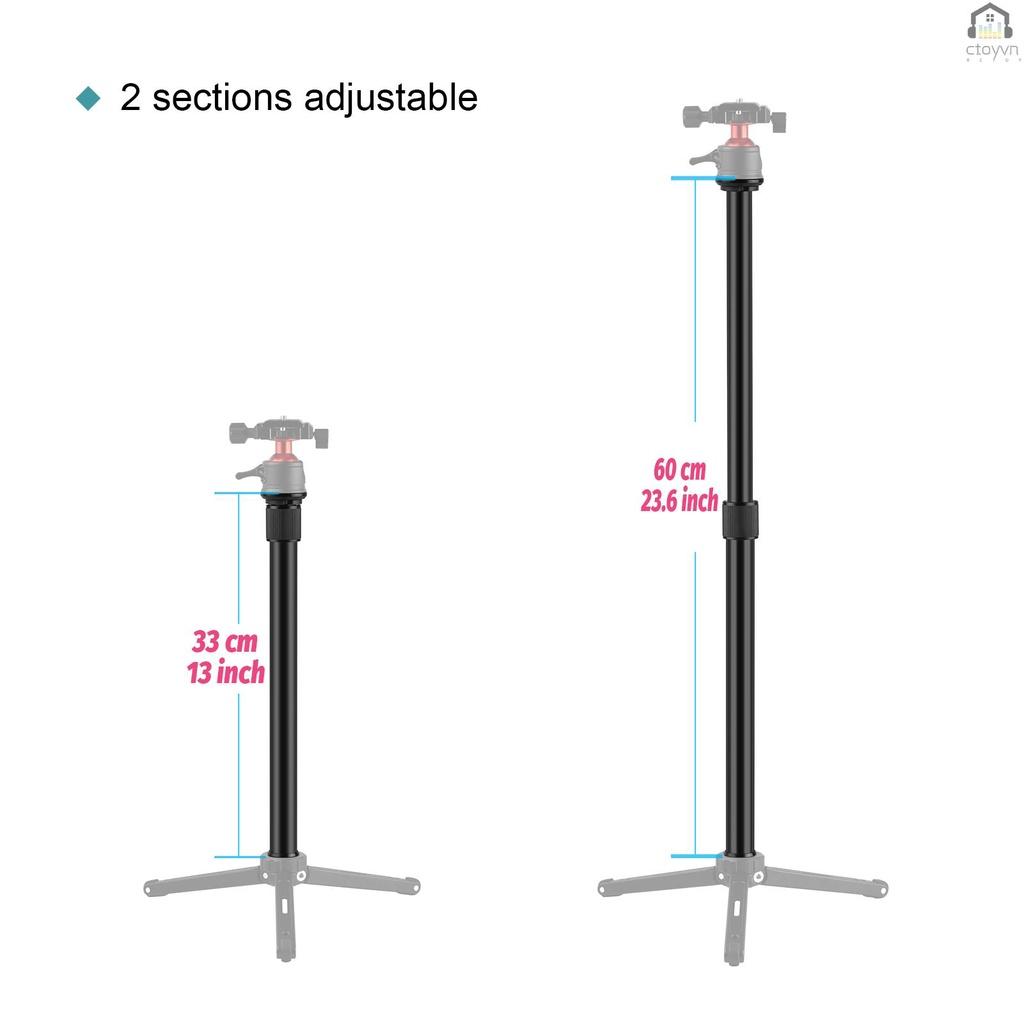 Thanh nối dài kèm ốc vít 1/4inch 33~60cm có thể điều chỉnh cho máy ảnh