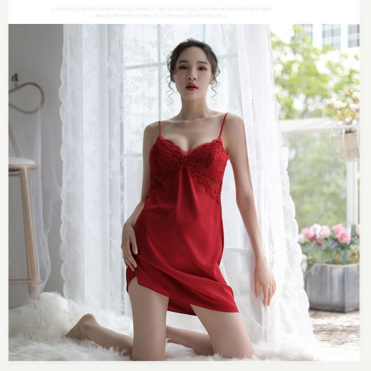Váy Ngủ Lụa CÓ MÚT Nâng Ngực ĐẸP B1026