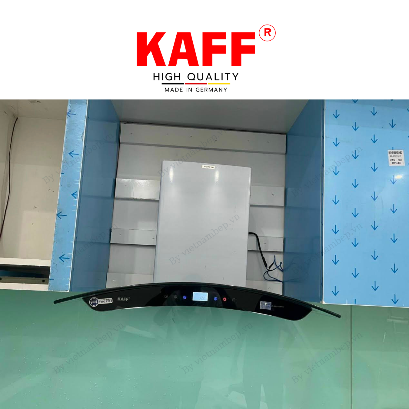 Máy hút mùi kính cong cảm ứng 700mm KAFF KF_GB027 Tặng bộ lọc than thay thế _ Hàng Chính Hãng