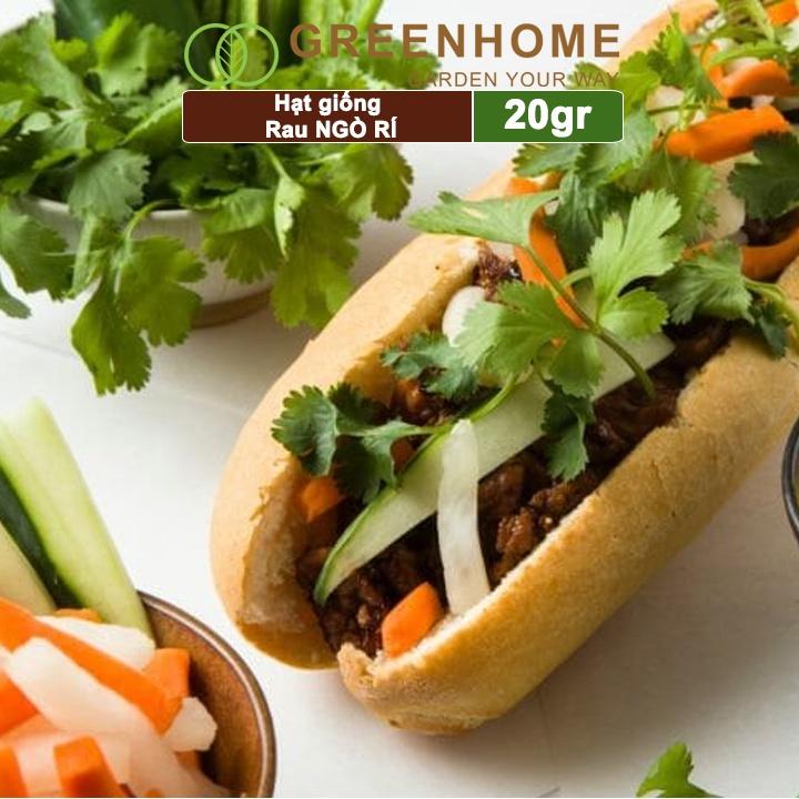 Hạt Giống Ngò Rí Greenhome, Gói 20gr, Dễ Trồng Quanh Năm, Nảy Mầm Cao, Thu Hoạch Nhanh, Năng Suất Cao G03