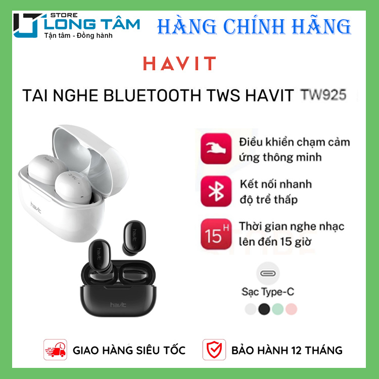 Tai nghe Bluetooth hiệu Havit model TW925 - hàng chính hãng - giá rẻ