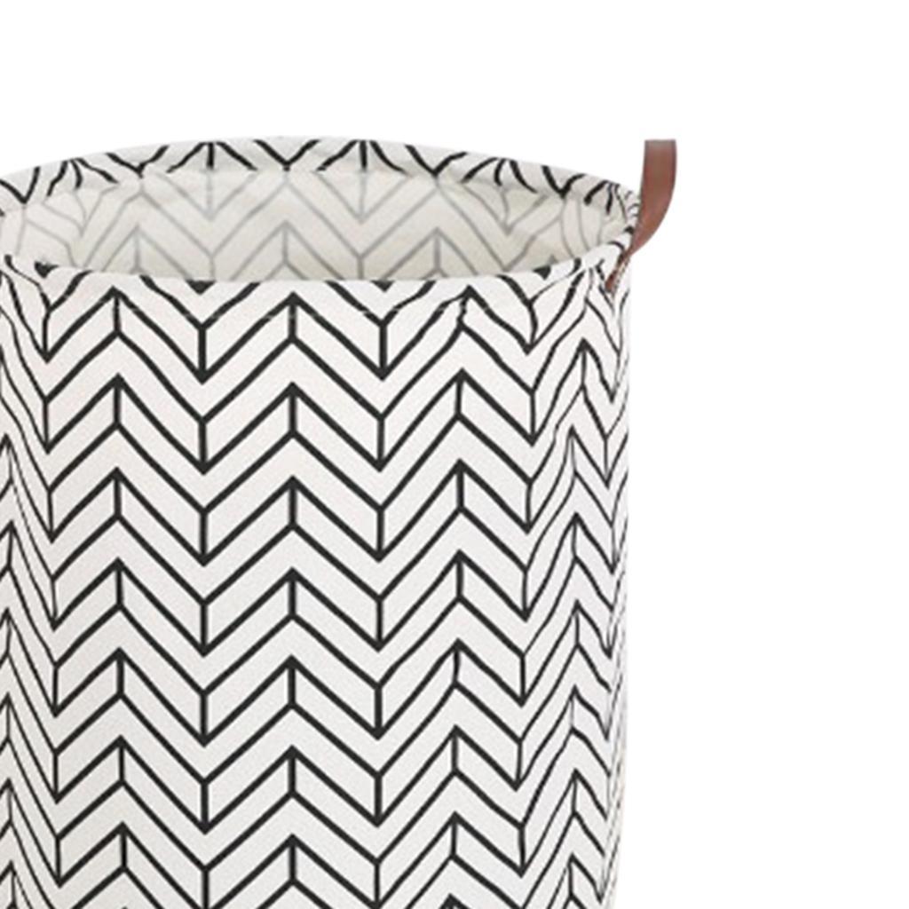 Set 2 Storage Basket Bucket Clothes Laundry Hamper with Handles -Wave