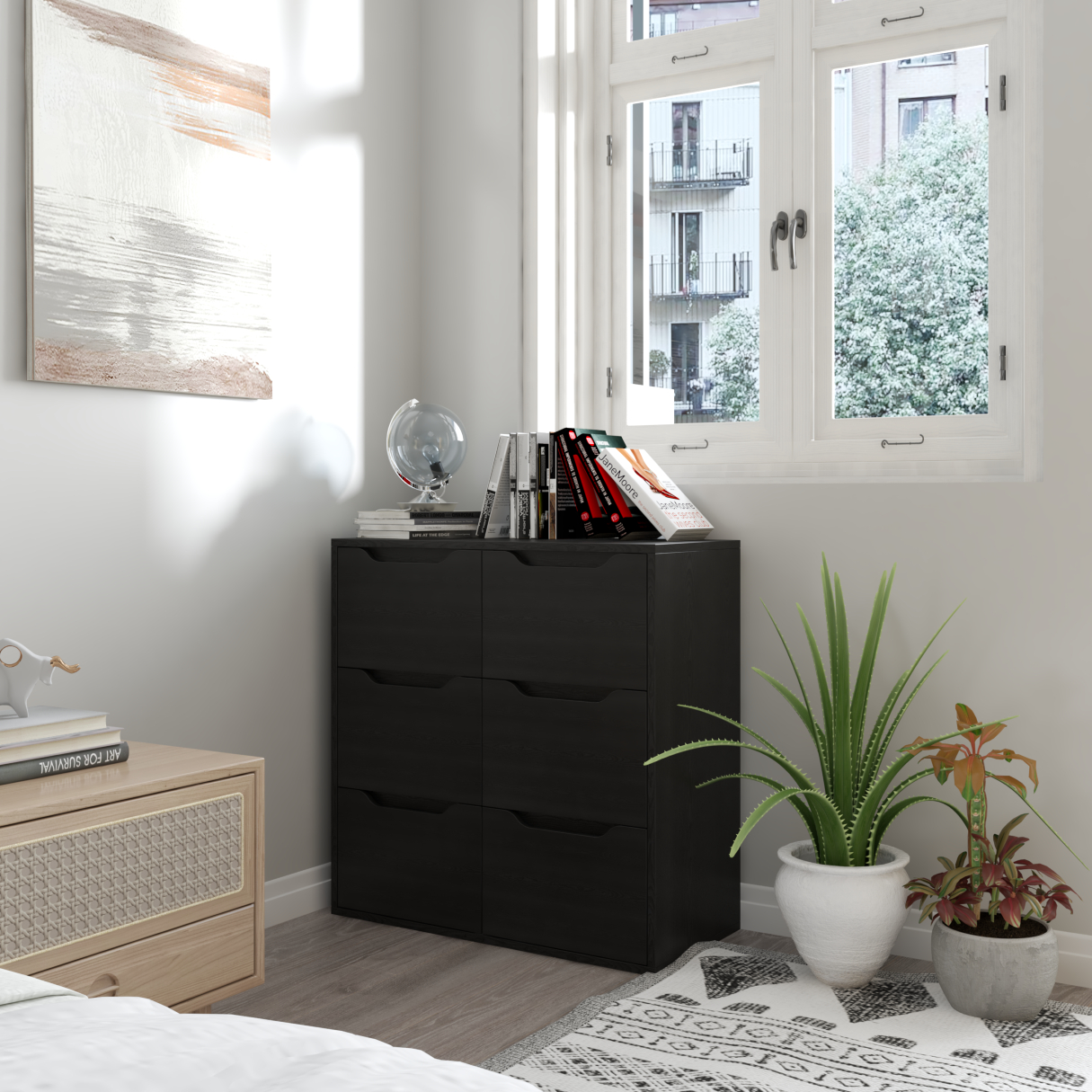 ALEE, Tủ đựng đồ 6 ngăn kéo , 80cm x 38cm x 82cm , THK_035